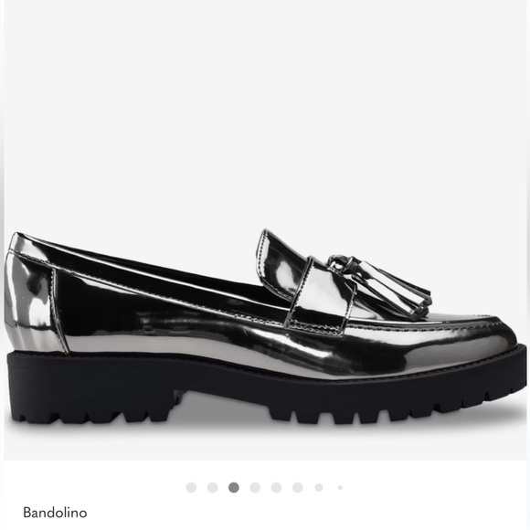 Bandolino Metallic Silver Loafers - Picture 2 of 2